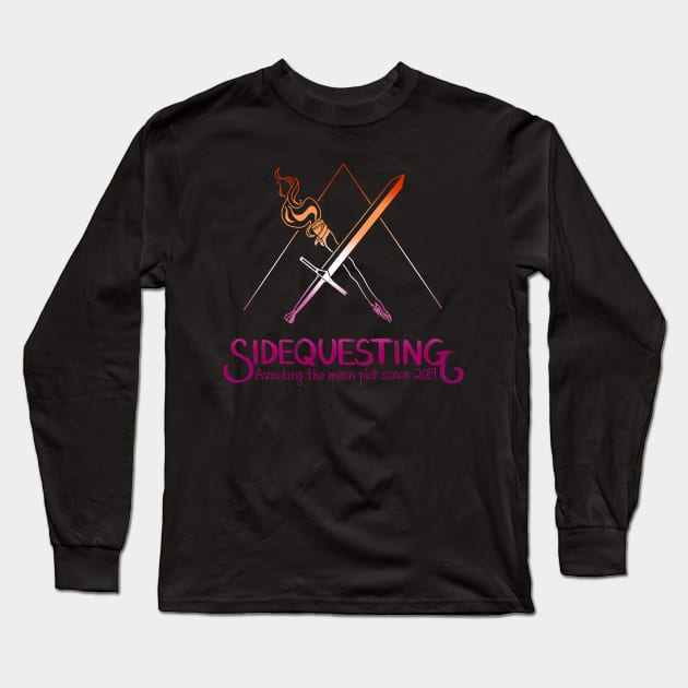 Lesbian Sidequesting Logo Long Sleeve T-Shirt by Sidequesting